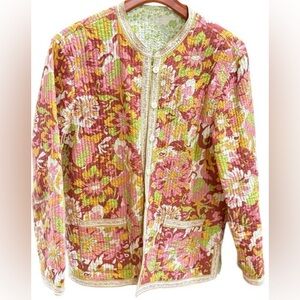 Reversible Floral Quilted Jacket